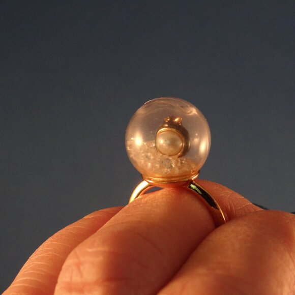 Kate Spade Pearl Penguin Dome Ring - Picture 2 of 4